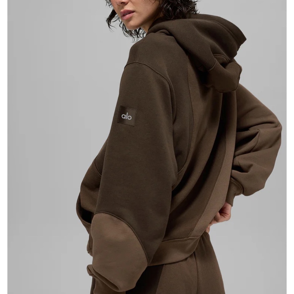 Alo Yoga Alo make waves hoodie espresso tonal in Brown - Picture 2 of 5